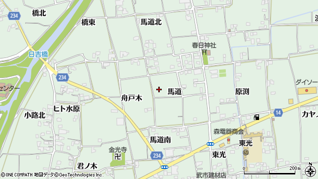 〒771-1330 徳島県板野郡上板町西分の地図