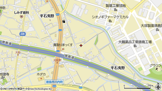 〒771-0133 徳島県徳島市川内町平石夷野番外の地図