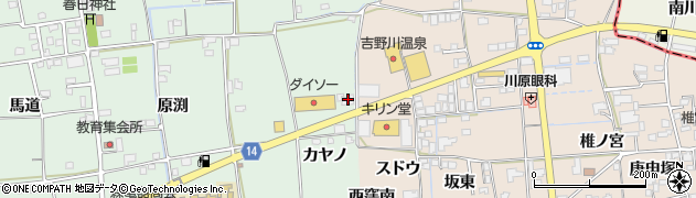 ザ・ダイソー１００円プラザ　生活雑貨館上板店周辺の地図