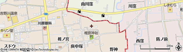 徳島県板野郡上板町椎本松木98周辺の地図