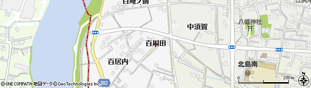 徳島県北島町（板野郡）高房（百川田）周辺の地図
