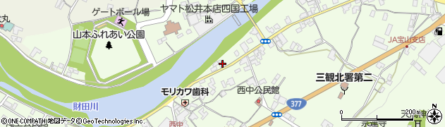 香川県三豊市山本町財田西716-3周辺の地図
