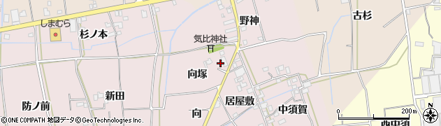 徳島県板野町（板野郡）中久保（向塚）周辺の地図
