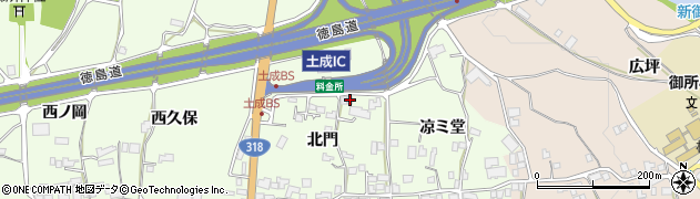 徳島県阿波市土成町吉田（井ノ口）周辺の地図