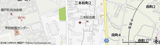 香川県観音寺市三本松町周辺の地図