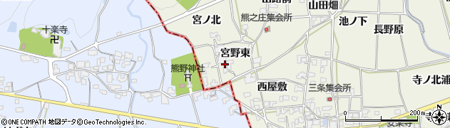 徳島県上板町（板野郡）引野（宮野東）周辺の地図
