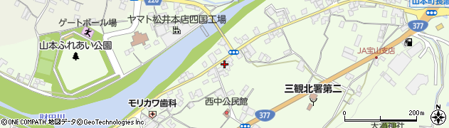 香川県三豊市山本町財田西966周辺の地図