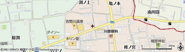 徳島県上板町（板野郡）椎本（四宮東）周辺の地図