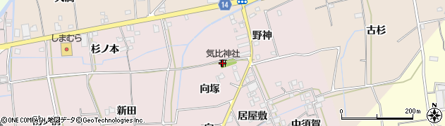 気比神社周辺の地図