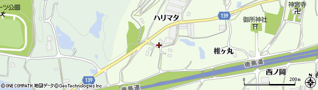 徳島県阿波市土成町吉田椎ヶ丸周辺の地図
