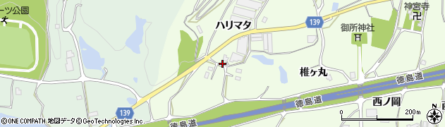 徳島県阿波市土成町吉田（椎ヶ丸）周辺の地図