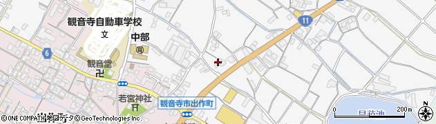 香川県観音寺市植田町1038周辺の地図