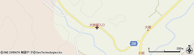 大岩郷入口周辺の地図