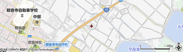 香川県観音寺市植田町1107周辺の地図