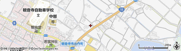 香川県観音寺市植田町1036周辺の地図