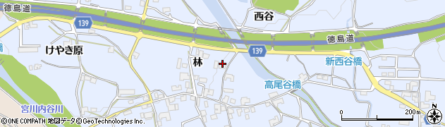 徳島県阿波市土成町高尾周辺の地図