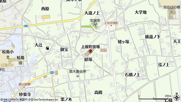 〒771-1300 徳島県板野郡上板町（以下に掲載がない場合）の地図