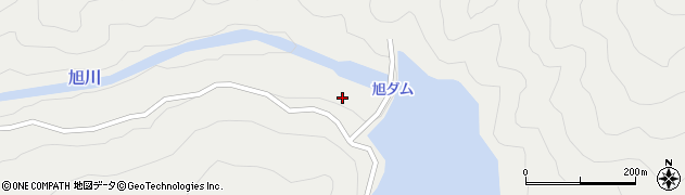 旭ダム周辺の地図