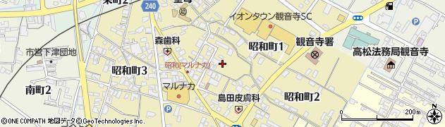 香川県観音寺市昭和町周辺の地図