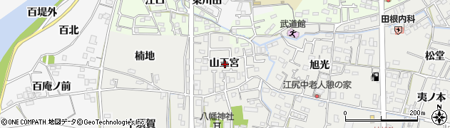 徳島県板野郡北島町江尻山王宮周辺の地図