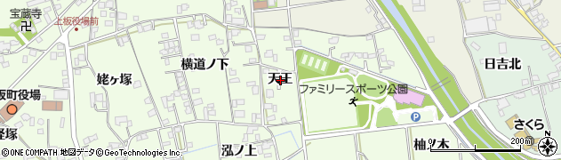 徳島県上板町（板野郡）七條（天王）周辺の地図