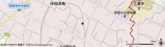 香川県観音寺市中田井町周辺の地図