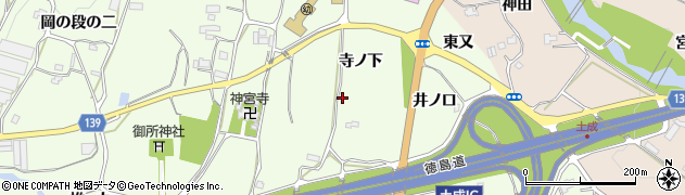 徳島県阿波市土成町吉田寺ノ下周辺の地図