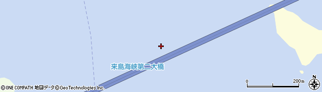 来島海峡第二大橋周辺の地図
