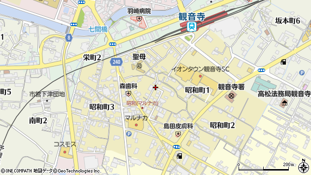 〒768-0066 香川県観音寺市昭和町の地図