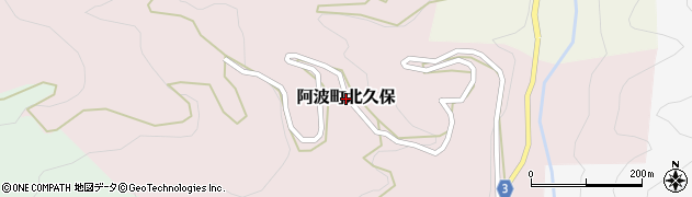 徳島県阿波市阿波町北久保周辺の地図