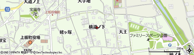 徳島県上板町（板野郡）七條（横道ノ下）周辺の地図