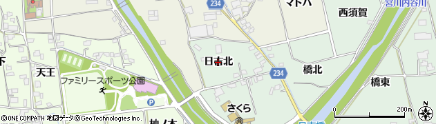 徳島県上板町（板野郡）西分（日吉北）周辺の地図