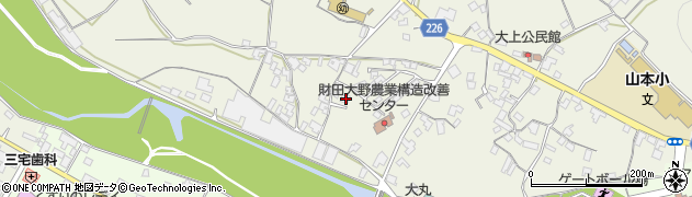 香川県三豊市山本町大野336周辺の地図