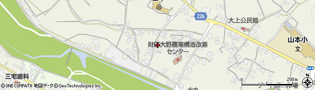 香川県三豊市山本町大野337周辺の地図