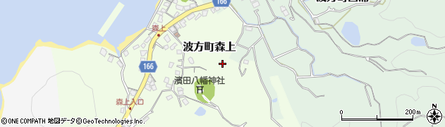 愛媛県今治市波方町森上周辺の地図