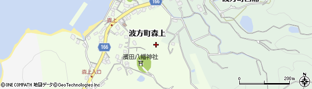 愛媛県今治市波方町森上周辺の地図