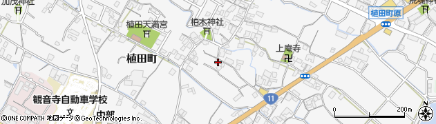 香川県観音寺市植田町689周辺の地図