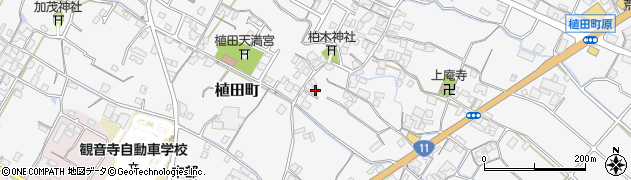 香川県観音寺市植田町680周辺の地図