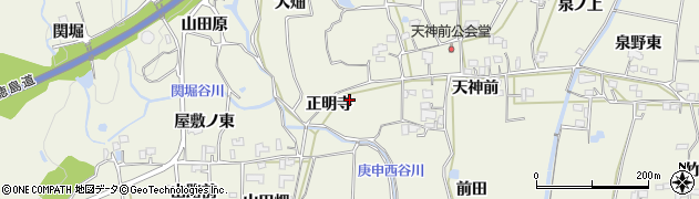 徳島県上板町（板野郡）引野（正明寺）周辺の地図