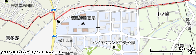 徳島県徳島市応神町応神産業団地周辺の地図