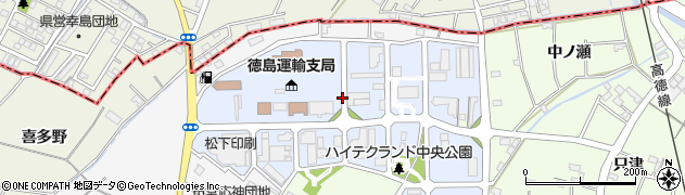徳島県徳島市応神町（応神産業団地）周辺の地図