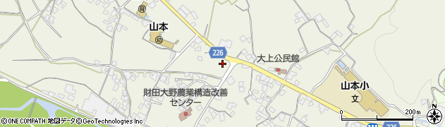 香川県三豊市山本町大野293周辺の地図