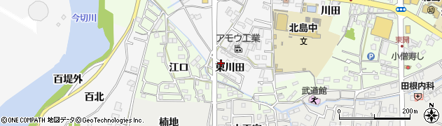 徳島県板野郡北島町高房東川田周辺の地図