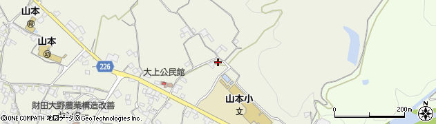 香川県三豊市山本町大野23周辺の地図