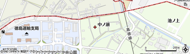 徳島県徳島市応神町吉成（中ノ瀬）周辺の地図