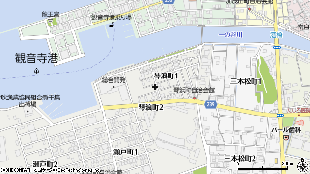 〒768-0064 香川県観音寺市琴浪町の地図