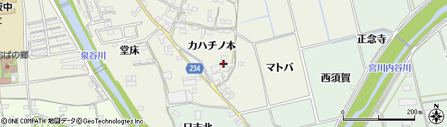 徳島県上板町（板野郡）神宅（カハチノ本）周辺の地図