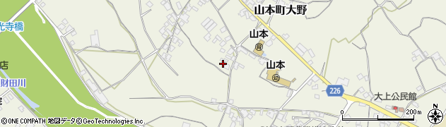 香川県三豊市山本町大野1068周辺の地図