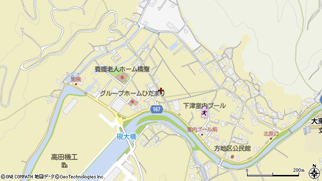 〒649-0111 和歌山県海南市下津町方の地図