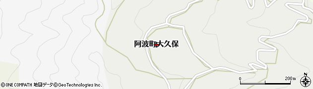徳島県阿波市阿波町大久保周辺の地図